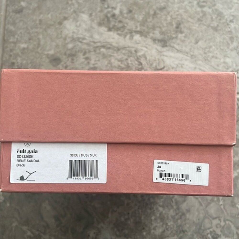 Cult Gaia BLACK Rene Cut-Out Heel Sandals, x Revolve, New, EU 38 - Picture 13 of 16